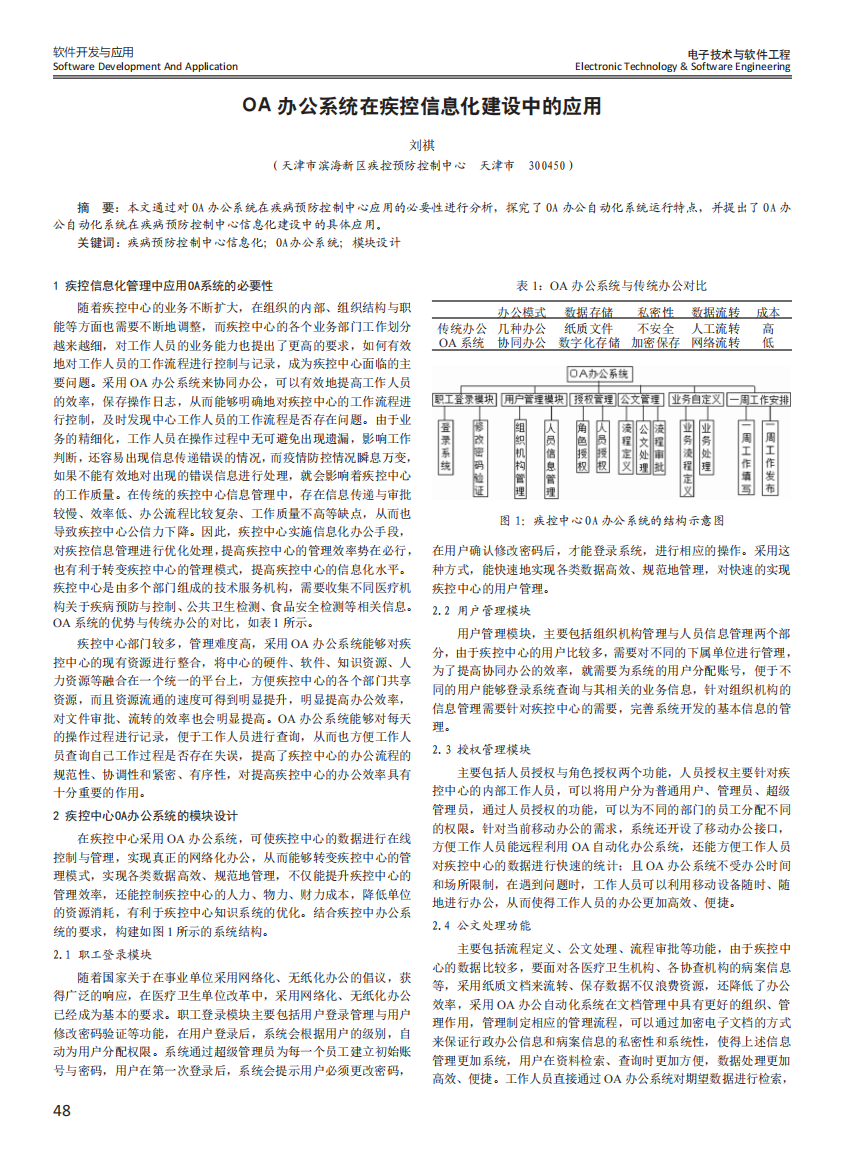 OA办公系统在疾控信息化建设中的应用