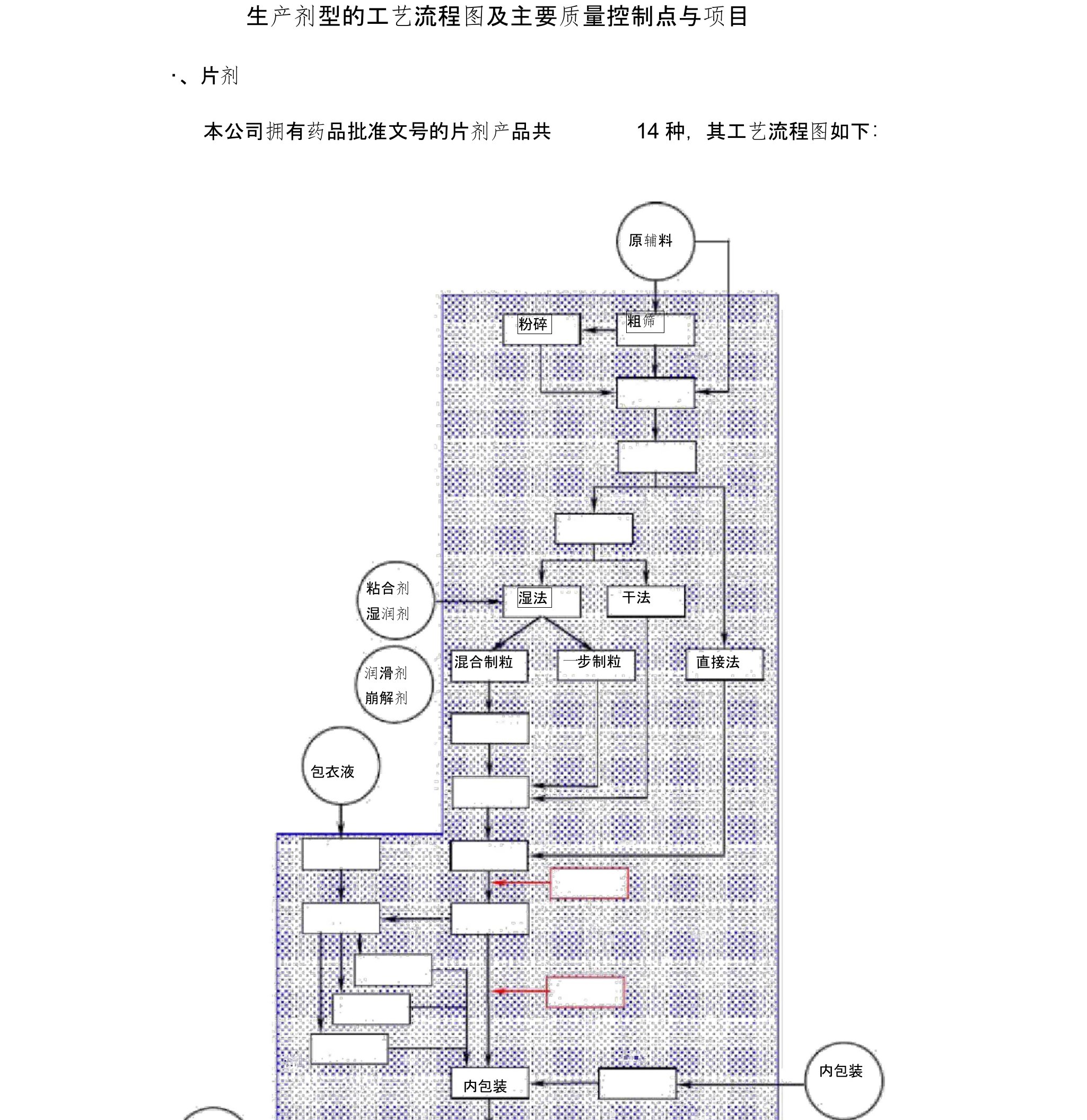 胶囊剂片剂工艺流程图