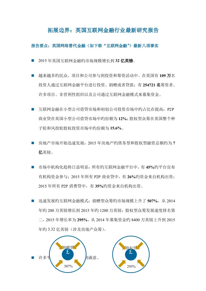 独家翻译英国互联网金融行业最新专题研究报告