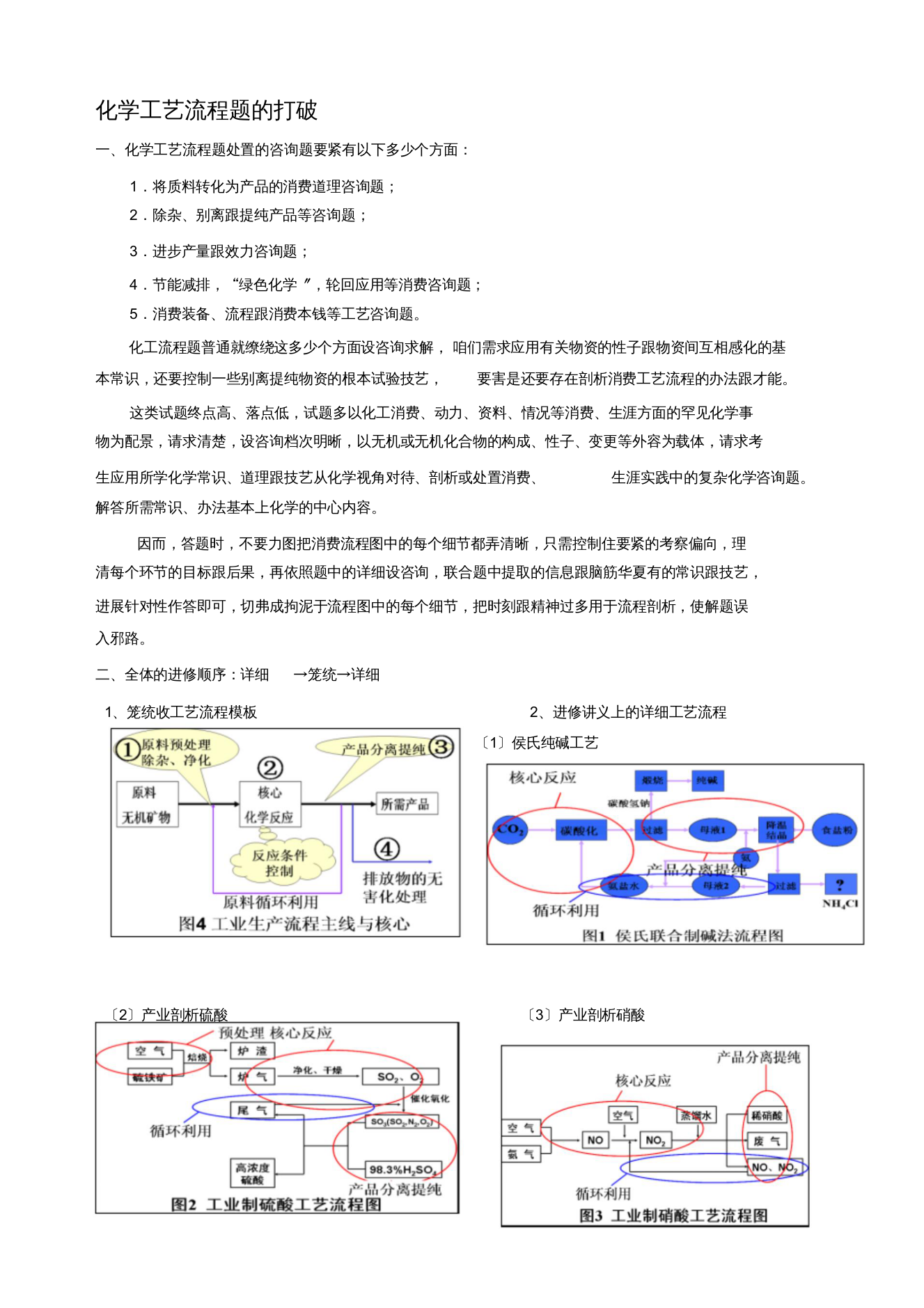 高三化学工艺流程题专题