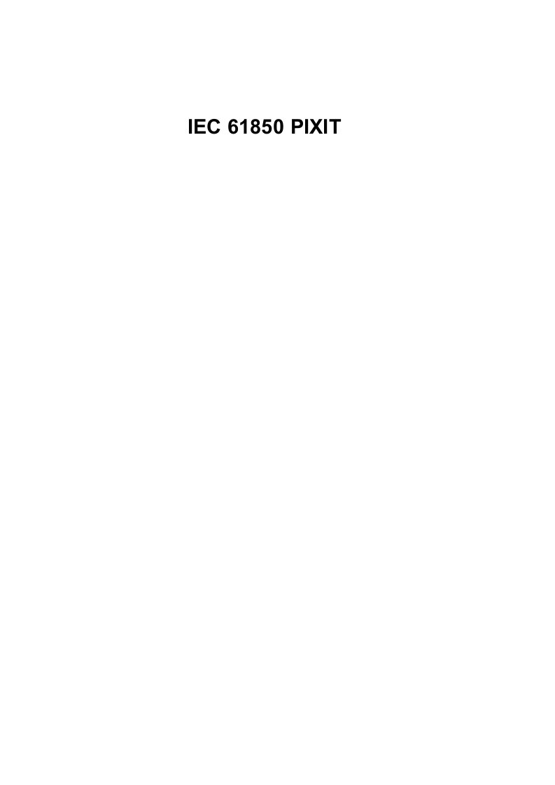 IEC61850PIXIT通信接口的协议实现额外信息-word资料(精)