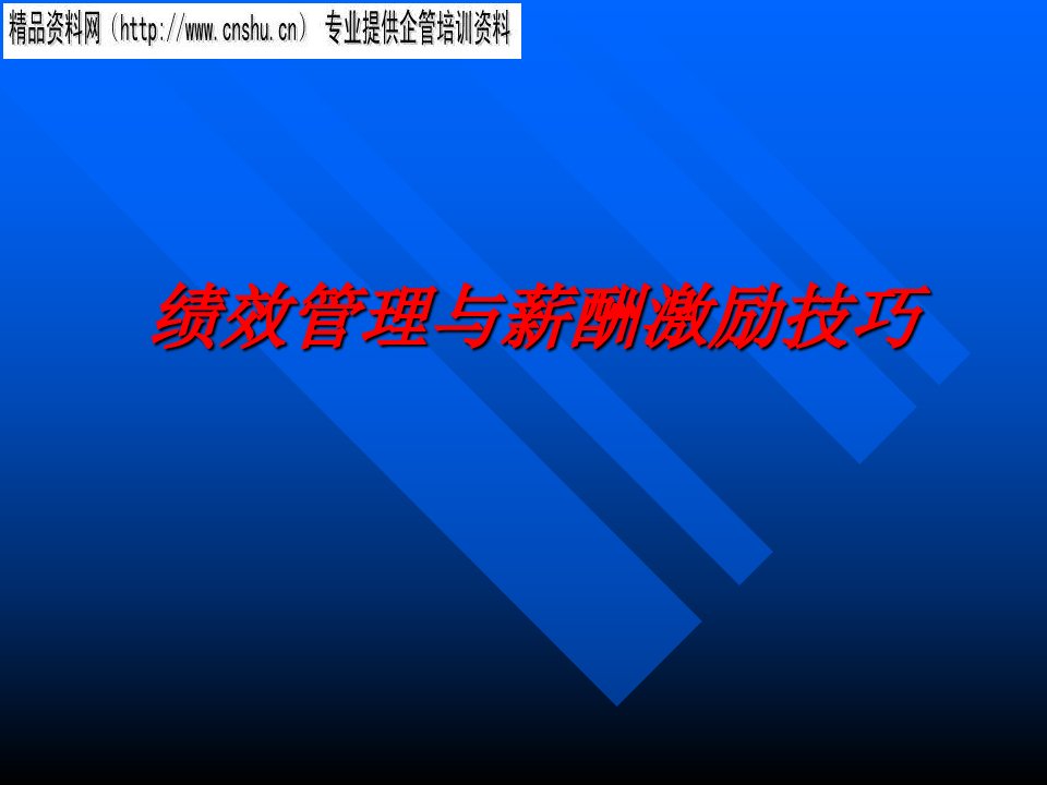 [精选]珠宝行业绩效管理与薪酬激励技巧培训