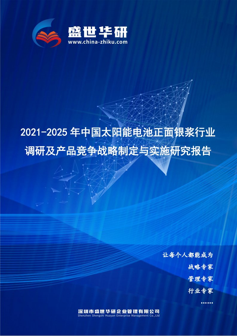 2021-2025年中国太阳能电池正面银浆行业调研及产品竞争战略研究报告