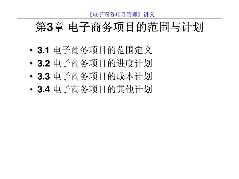 《电子商务项目管理》第3章