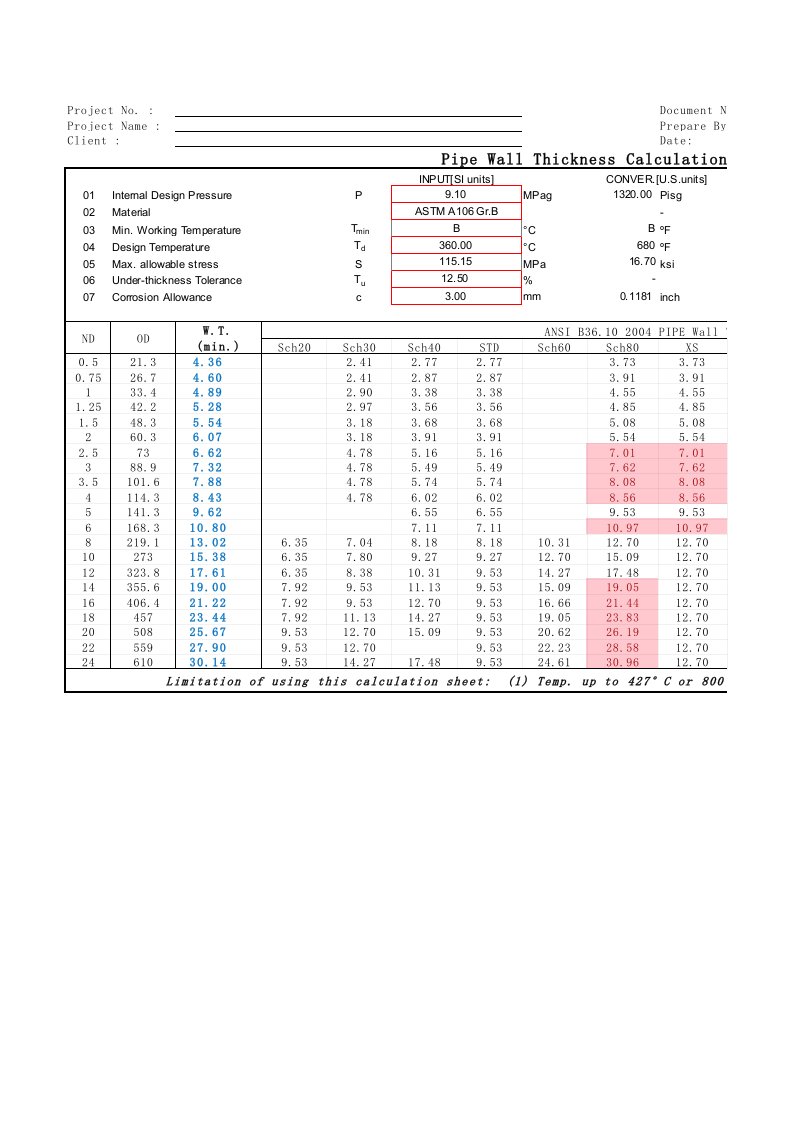 ASME-B31.3-2008-工艺管道壁厚计算