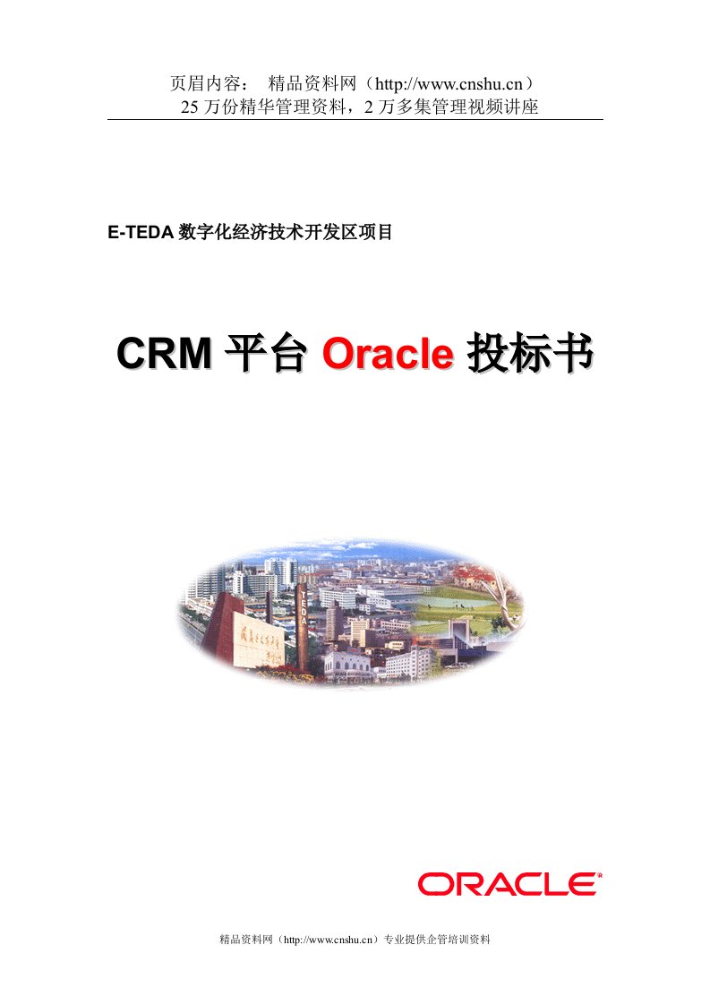 OracleTedaCRM投标书