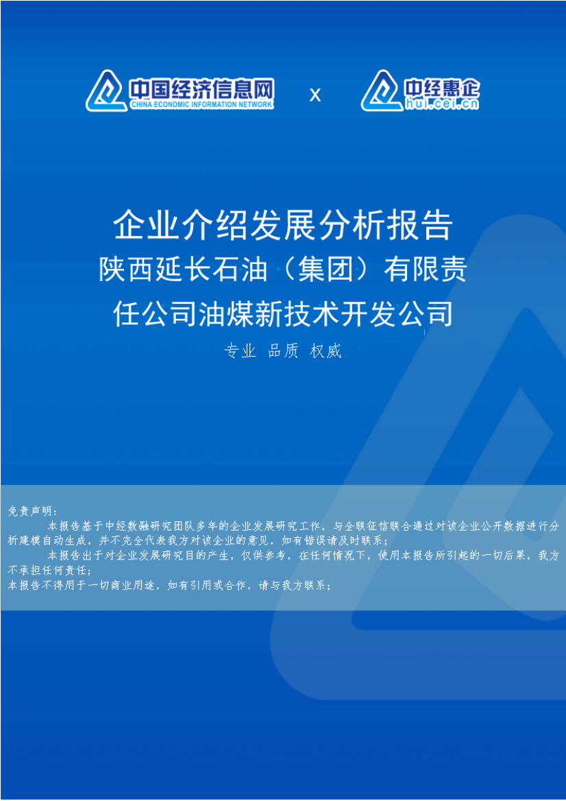 陕西延长石油（集团）有限责任公司油煤新技术开发公司介绍企业发展分析报告