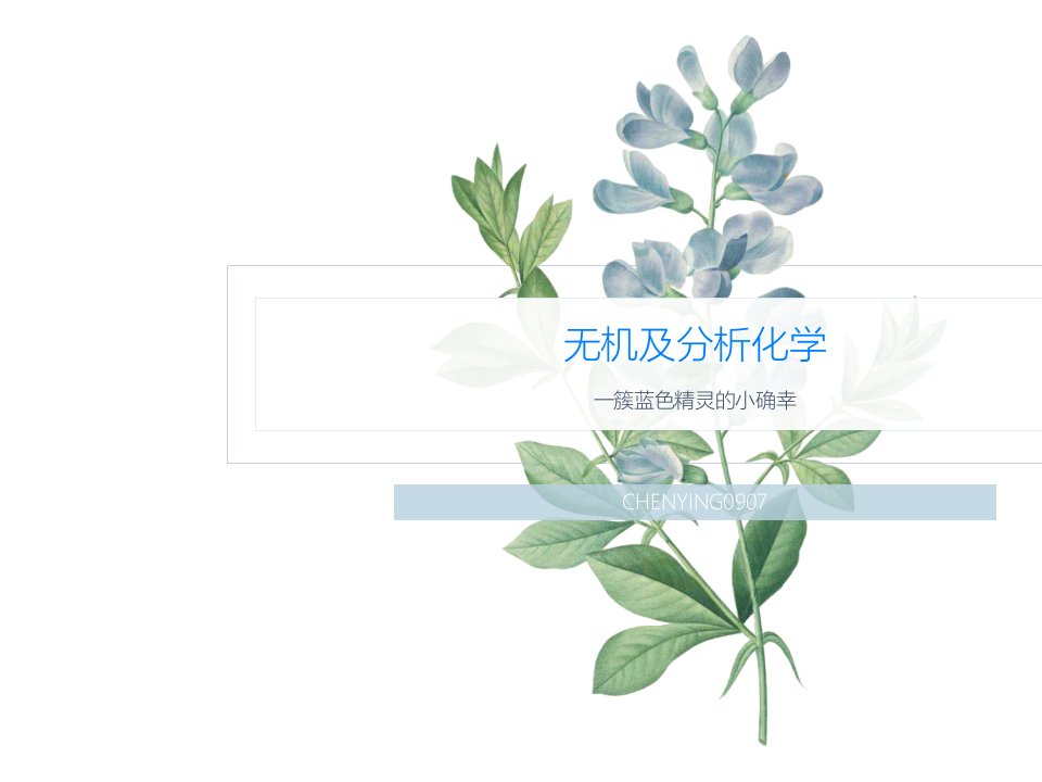 无机及分析化学