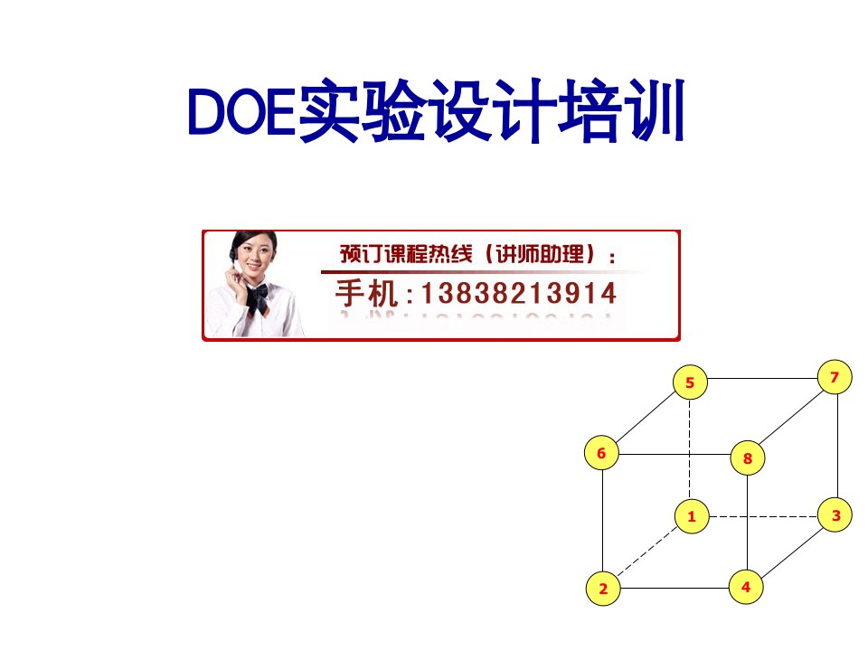 很好的DOE实验设计培训