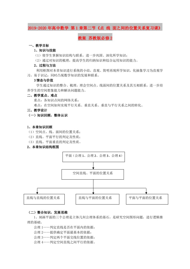 2019-2020年高中数学