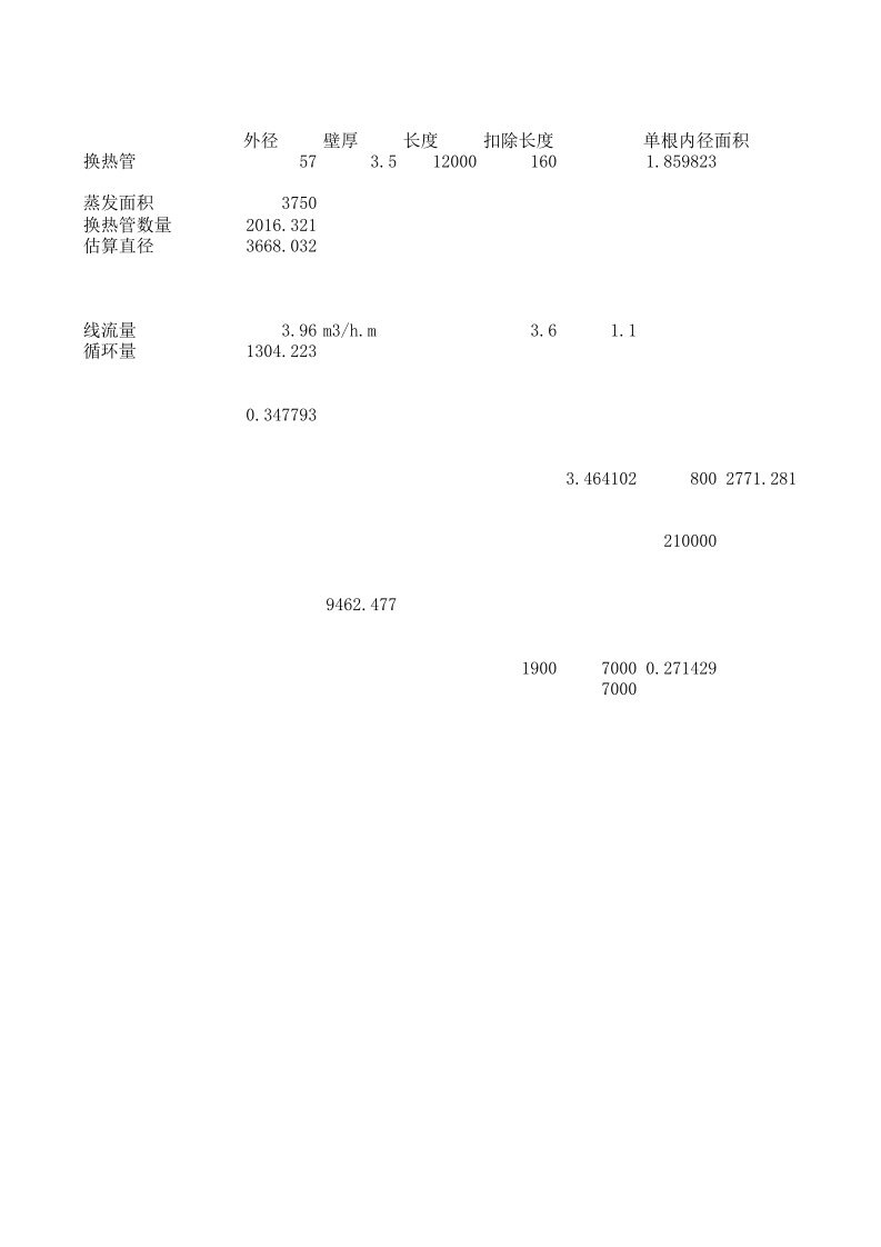 管式降膜蒸发器相关计算