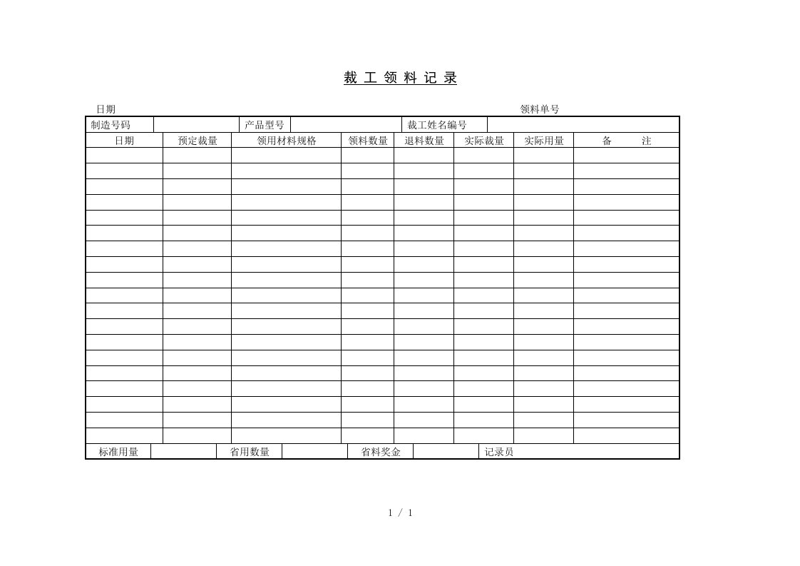 公司人事部各记录表格汇总18