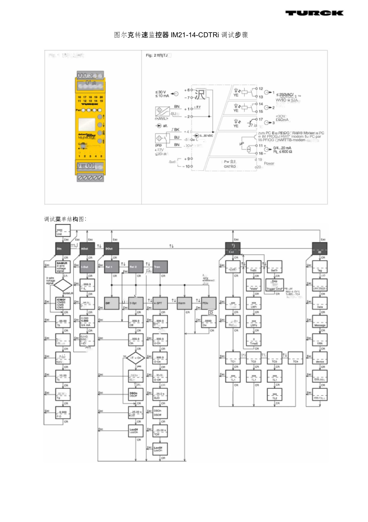 图尔克转速监控器IM21-14-CDTRi调试步骤