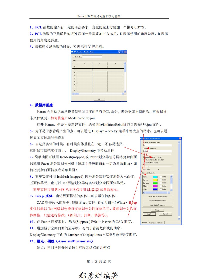 学习patran和nastran的100个问题总结.pdf