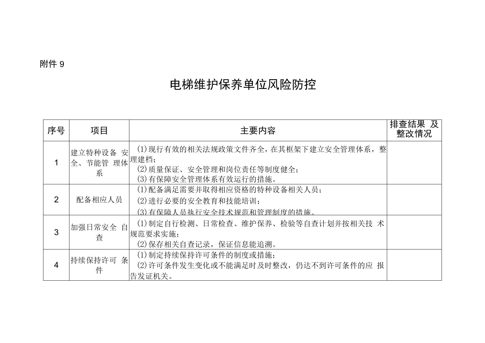 陕西省电梯维护保养、移动式压力容器和气瓶充装、特种设备使用单位风险防控