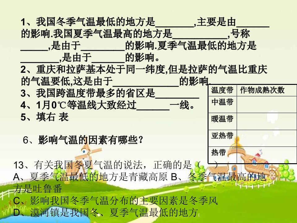 气候复习课件