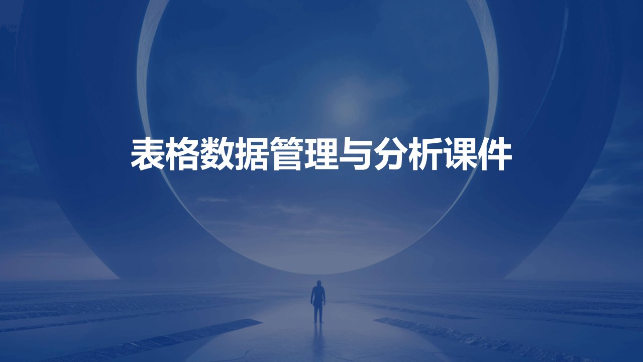 表格数据管理与分析课件