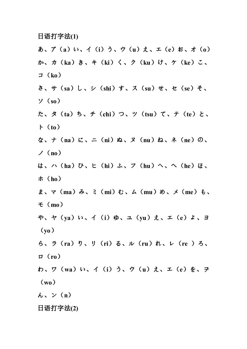 日语打字的方法