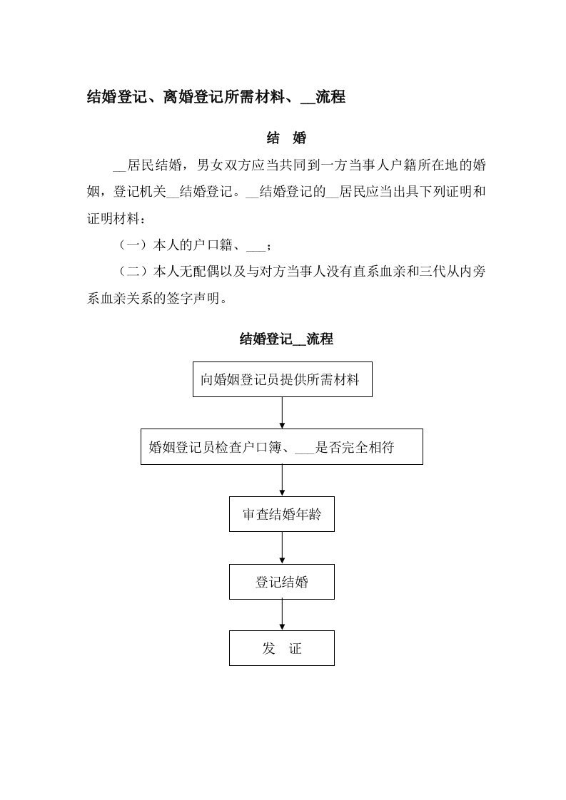 《结婚登记》word版