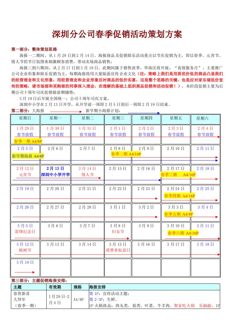 卖场春季促销活动策划方案