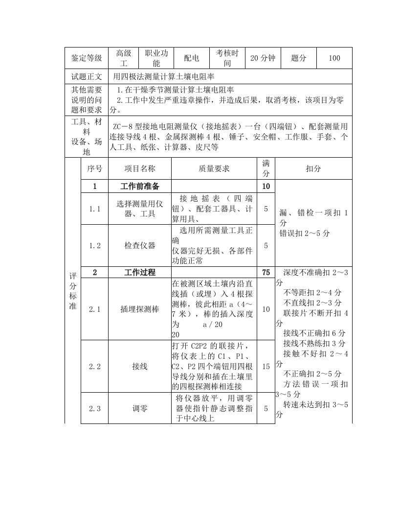 kbfAAA9-用四极法测量计算土壤电阻率(整理)