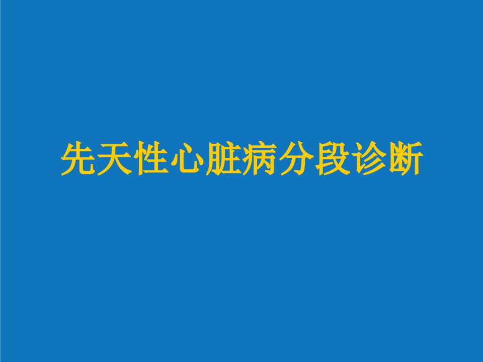 企业诊断-先天性心脏病分段诊断591