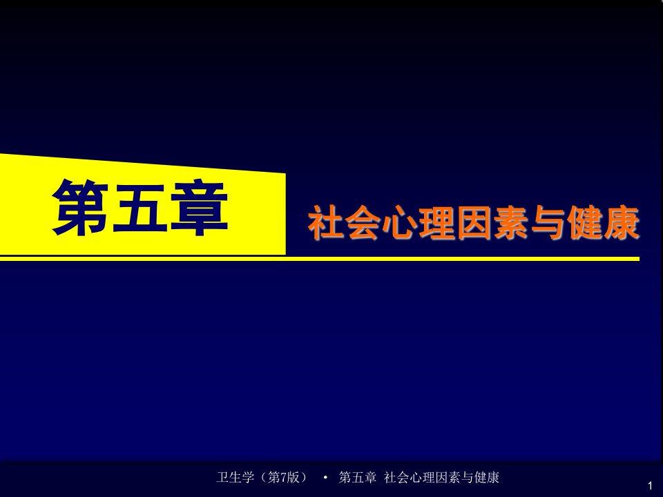 第五章社会心理因素与健康名师编辑PPT课件