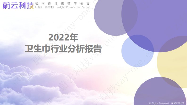 蔚云科技-2022年卫生巾行业报告-20220830