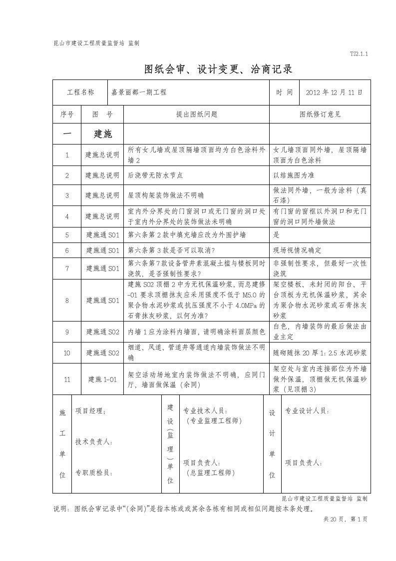 TJ2.1.1-图纸会审设计变更洽商记录(最终版)