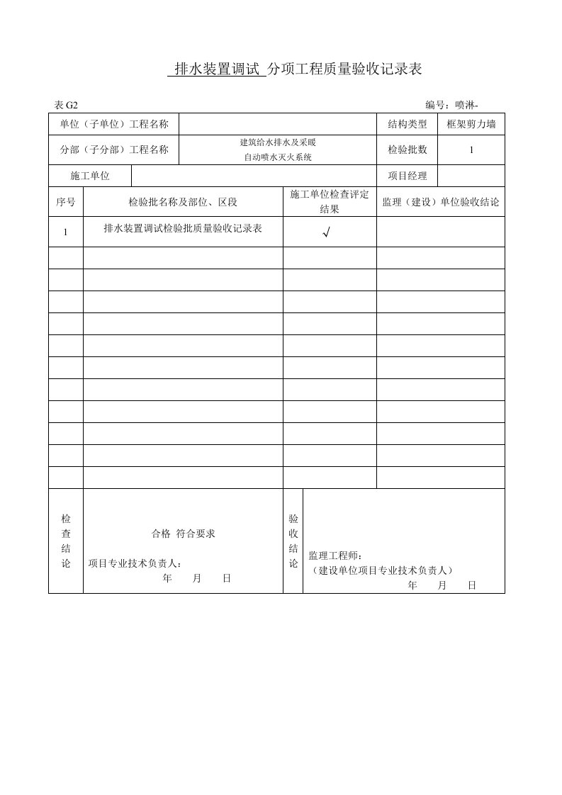 精品文档-排水装置调试