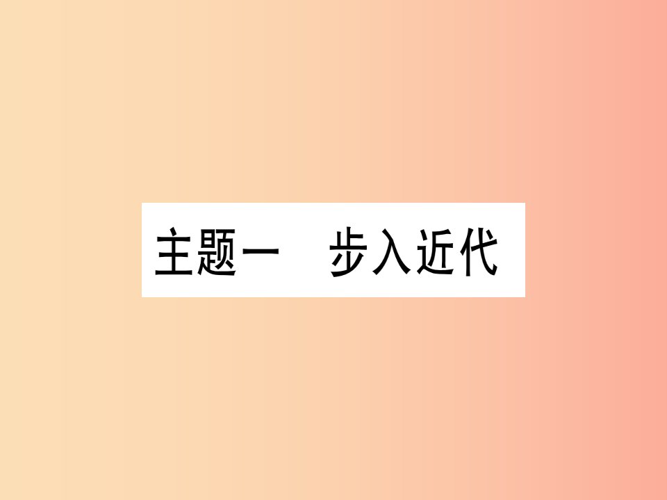 （甘肃专用）2019中考历史总复习