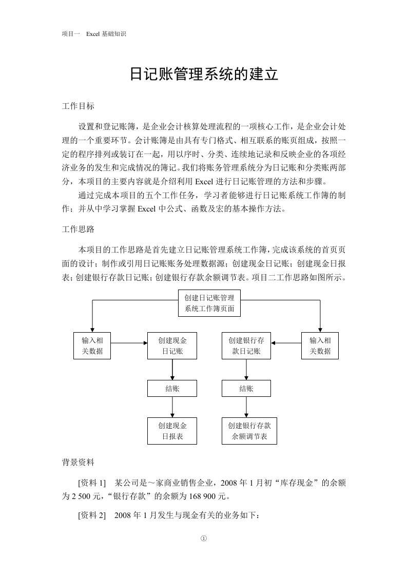 Excel在会计中的应用实训指导书：日记账管理系统的建立