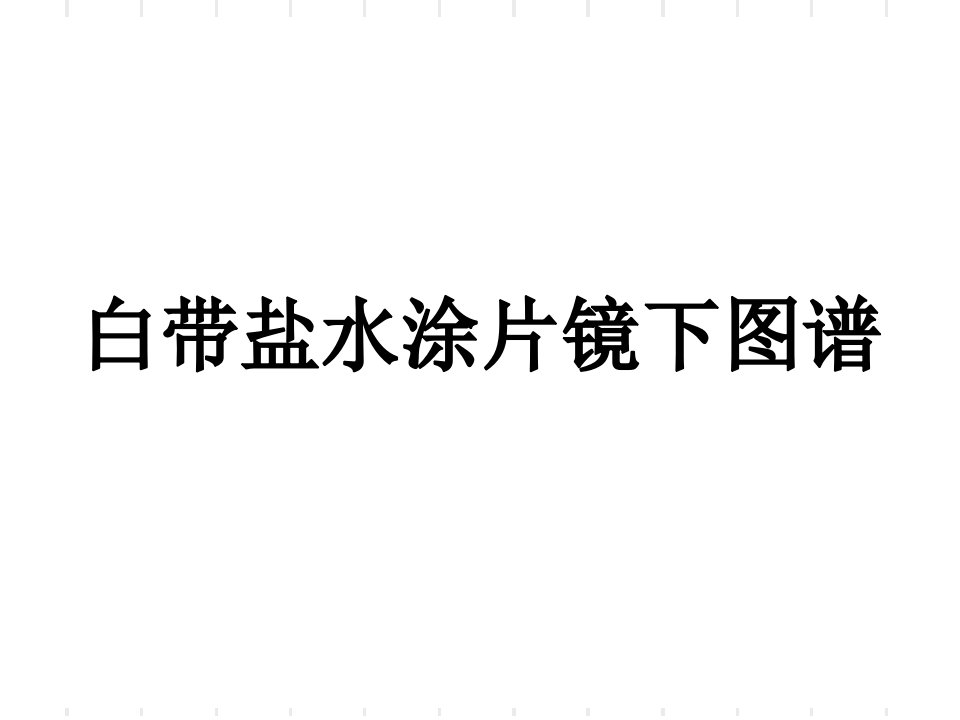 白带盐水涂片镜下图谱幻灯片