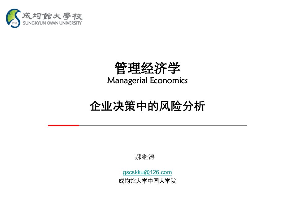 企业决策中的风险分析课件