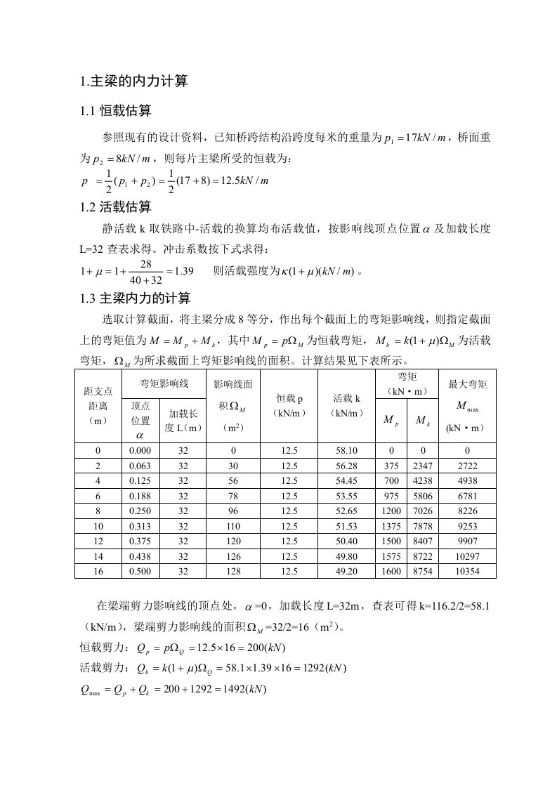 32m全焊上承式简支板梁桥设计