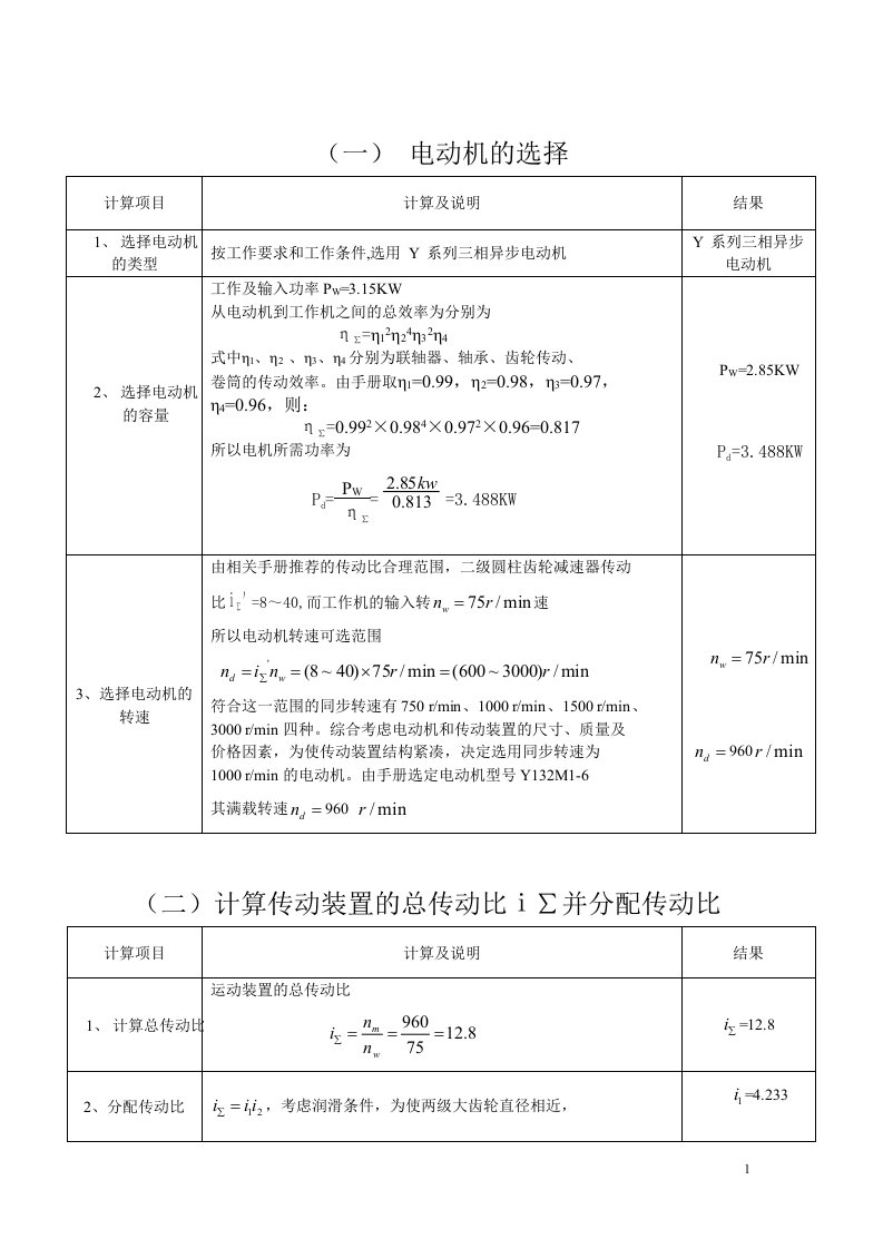 箱体结构减速器设计