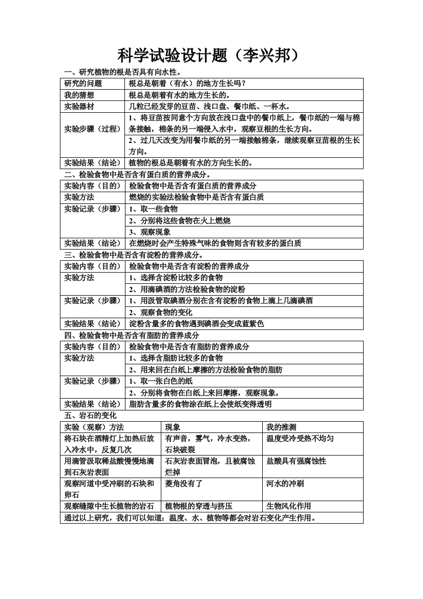 科学试验设计题李兴邦