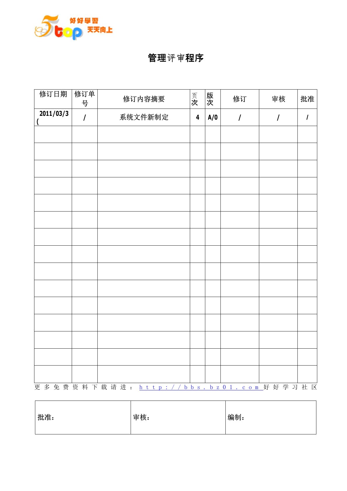 HSF管理评审程序