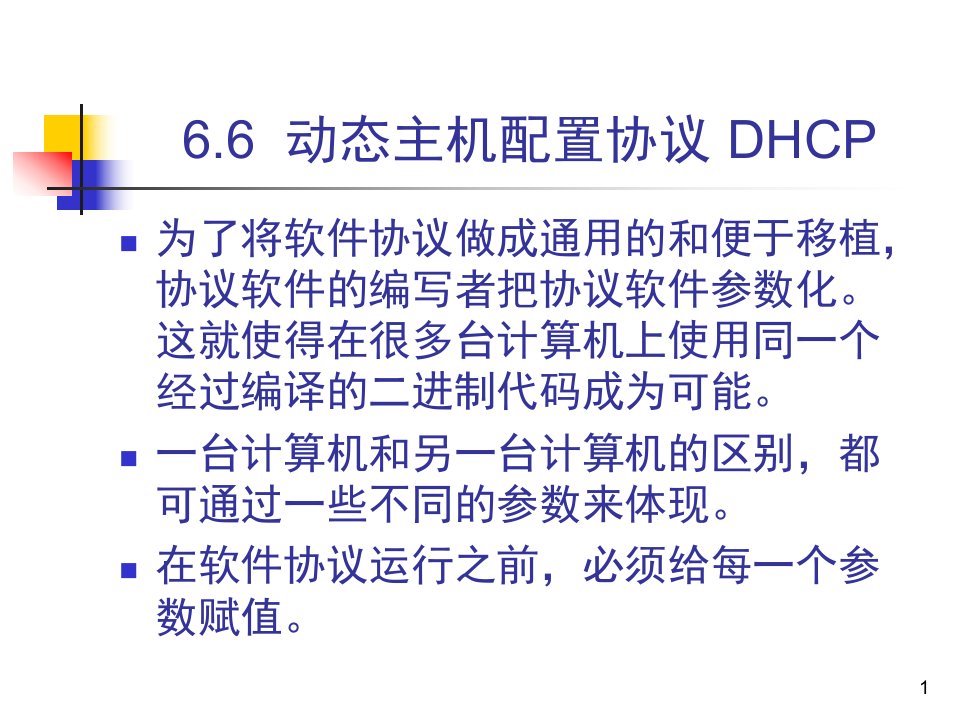 计算机网络技术-6.6--动态主机配置协议-DHCP课件