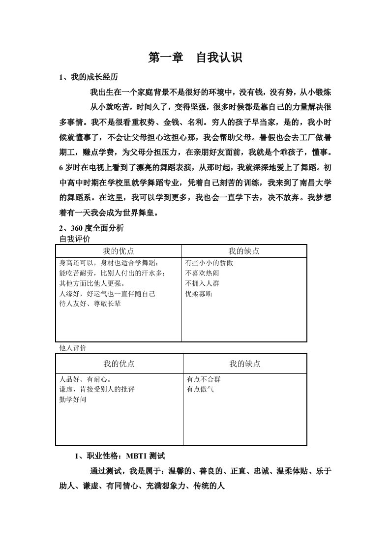 精选大学生职业规划1