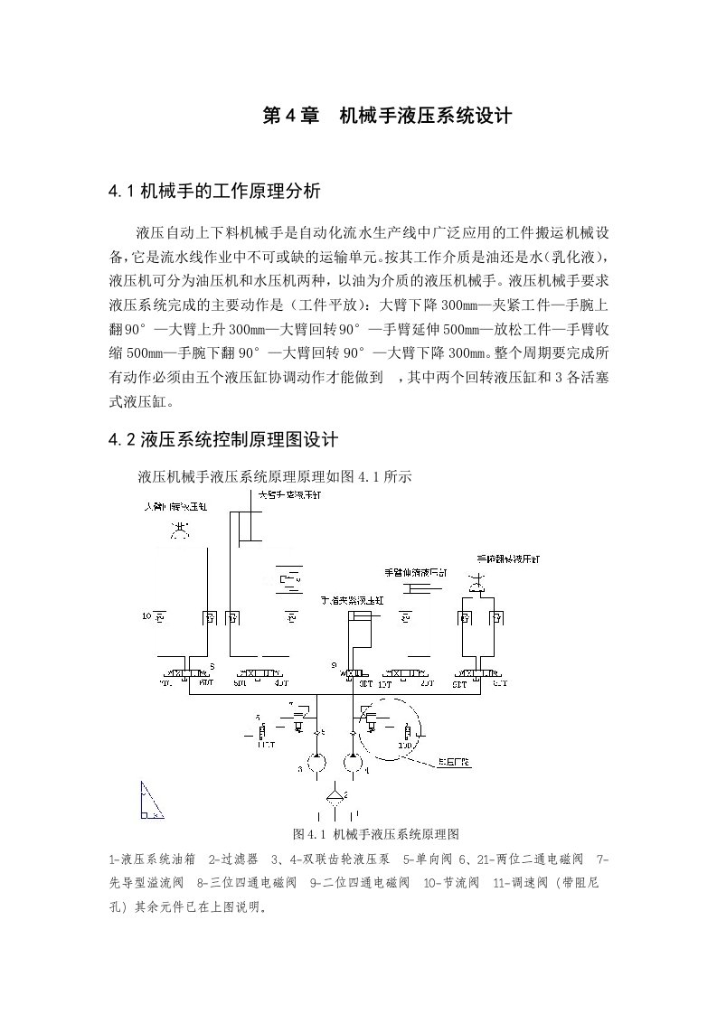 液压机械手液压系统设计