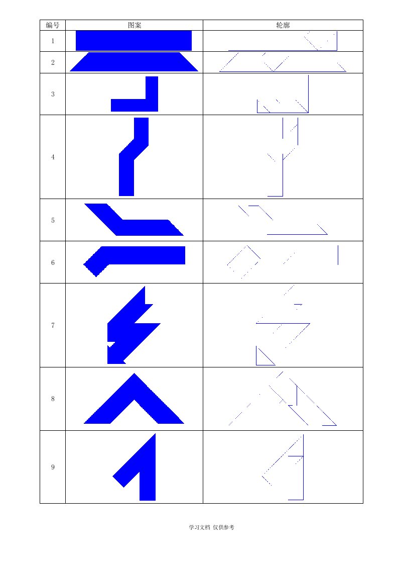 四巧板100例图形详解