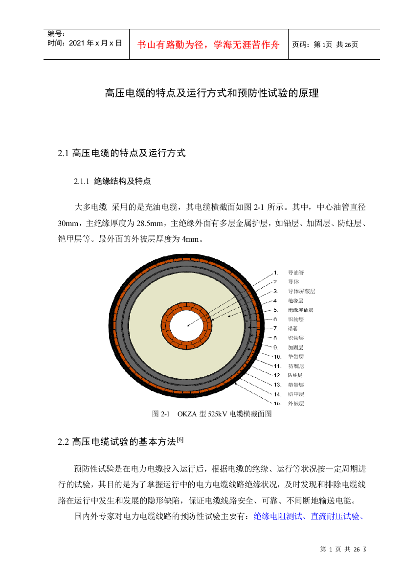 预防性试验——高压电缆