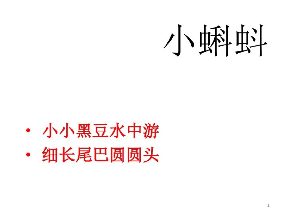 2021年湘教版小学美术二年级上册《小蝌蚪》ppt课件