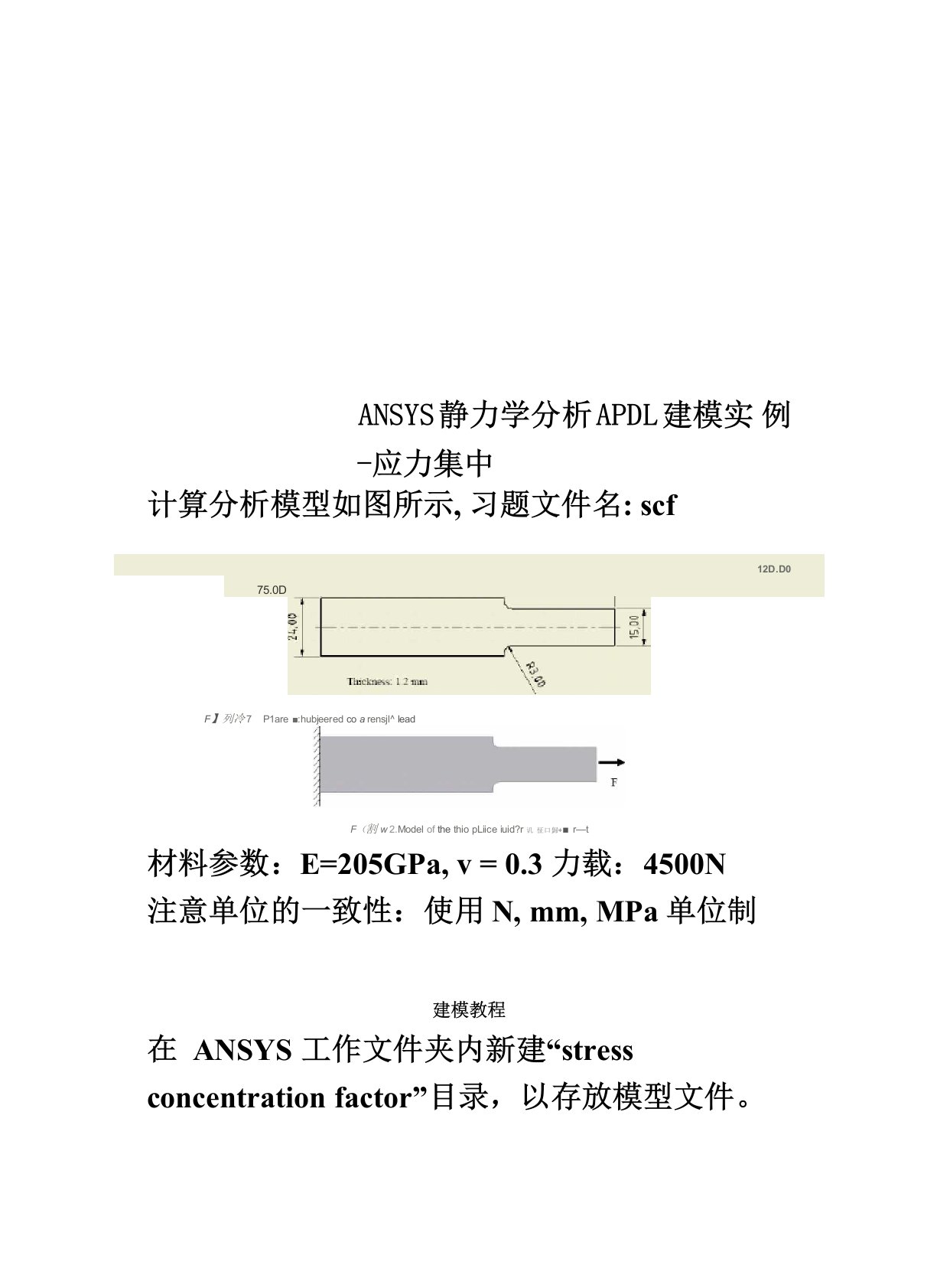 ANSYS静力学分析APDL建模实例