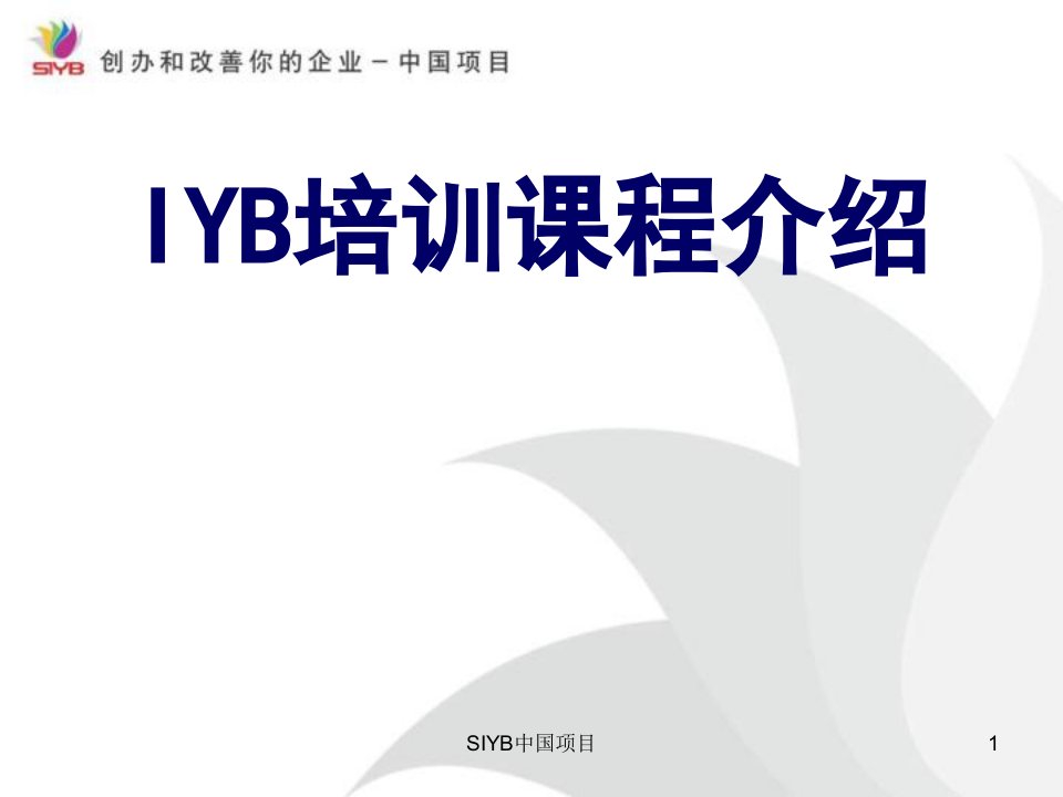 IYB培训课程介绍ppt-长沙市劳动和社会保障局政务网欢