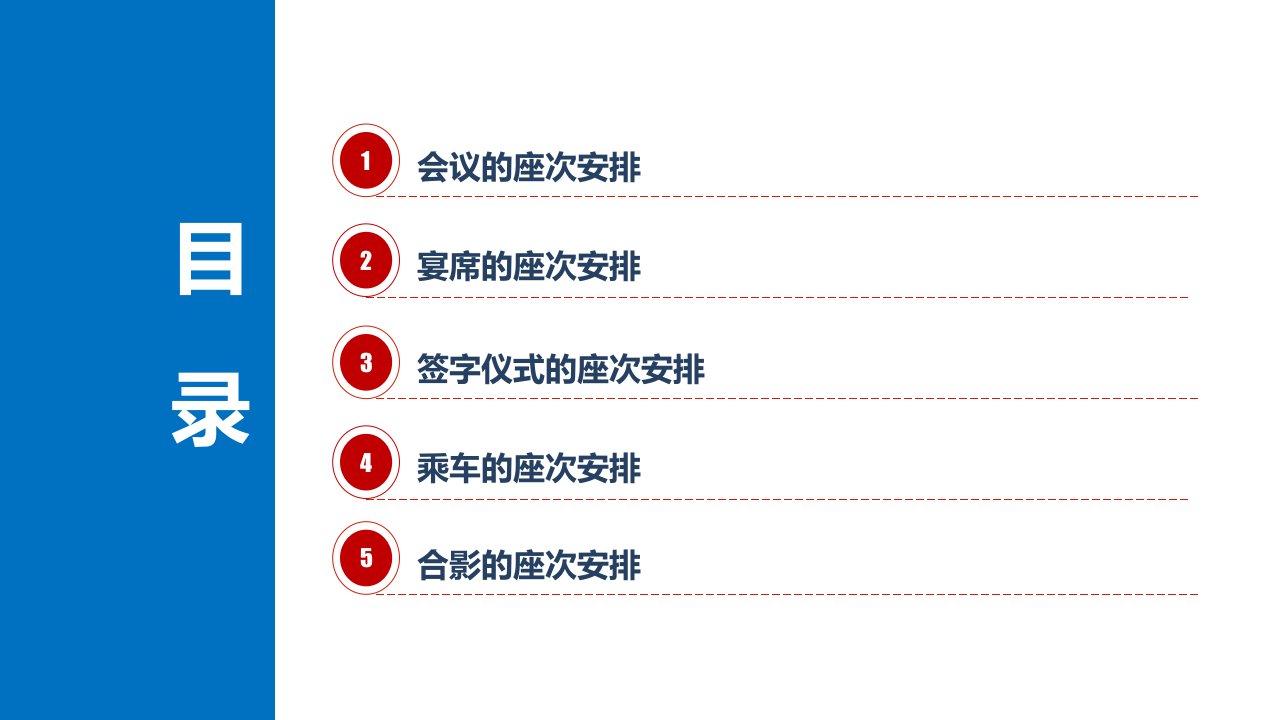 座次礼仪安排常识概要