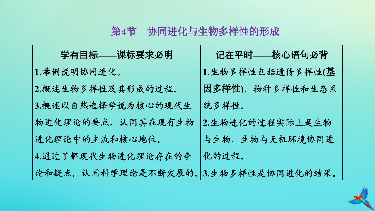 2023新教材高中生物第6章生物的进化第4节协同进化与生物多样性的形成课件新人教版必修2