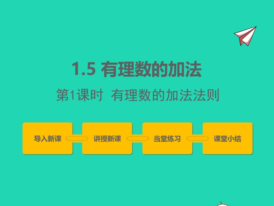 2022七年级数学上册第一章有理数1.5有理数的加法第1课时同步课件新版冀教版