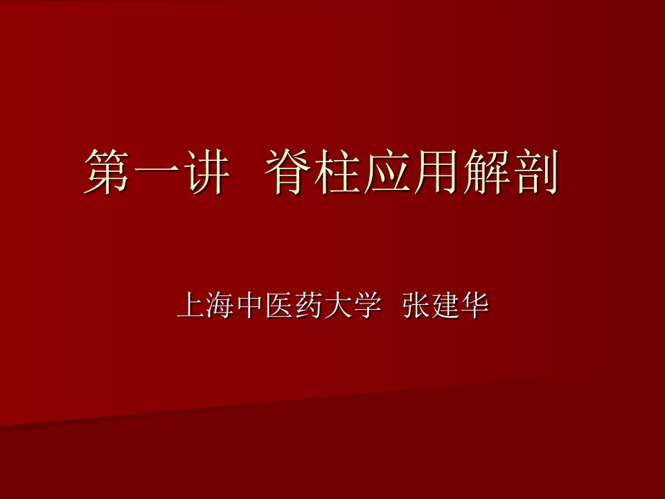 《脊柱应用解剖》PPT课件